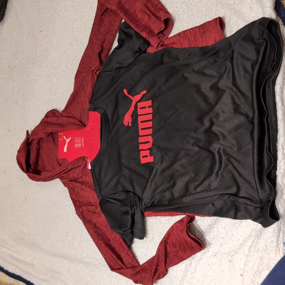 Boys Sz 7/8 Puma Hoodie and T-shirt Combo